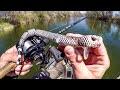 Fishing a snake lure for river monsters