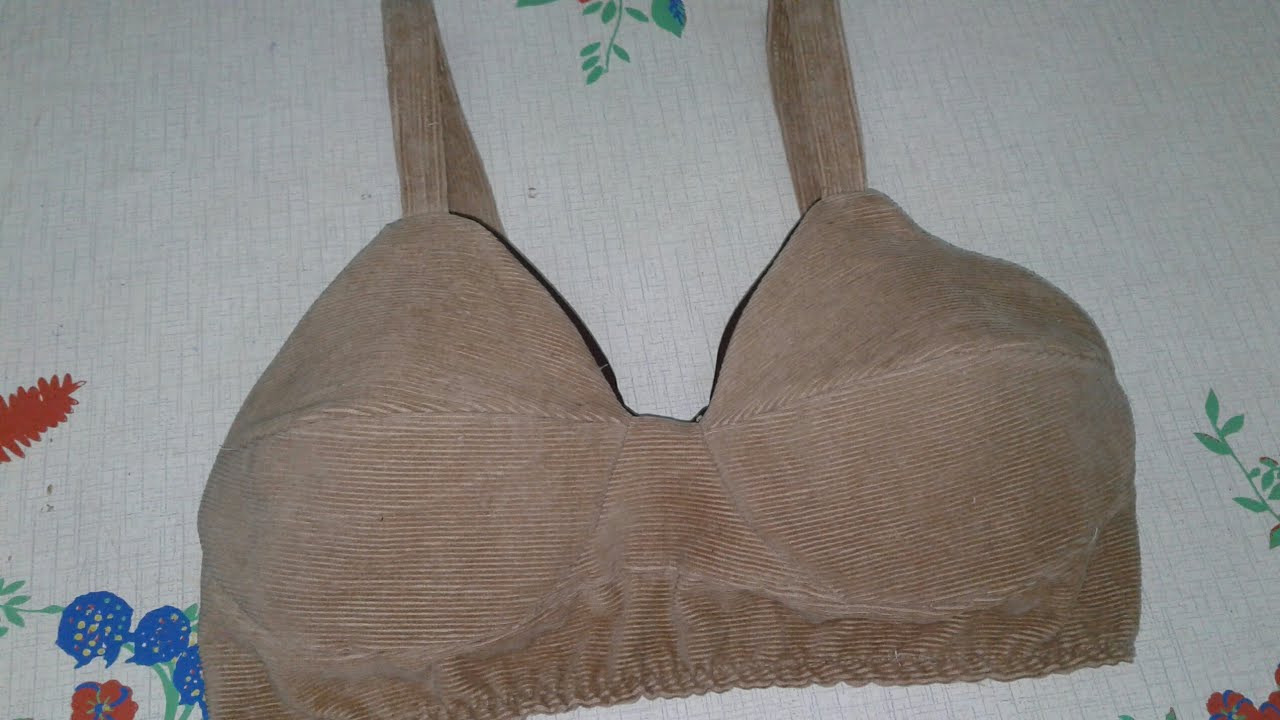 السوتيان /حمالة الصدر/البرا من قماش قطيفة وبالحشو.والبطانة ج1.باترون حمالة الصدر.