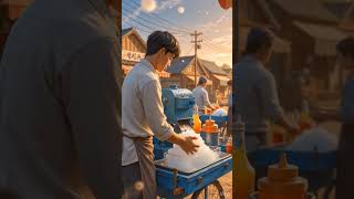 Making of Ice gola in village life