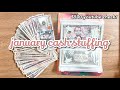 cash envelope & sinking fund stuffing & counting | YouTube Check | dave ramsey inspired