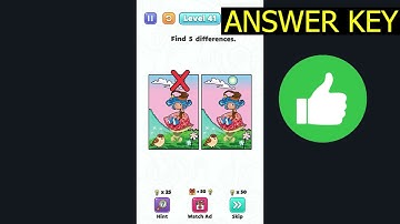 Brain Games Brain Star LEVEL 41 Find 5 differences (ANSWER KEY) Gameplay Walkthrough - SlowMotion