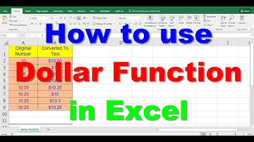 How to use Dollar Function in Excel