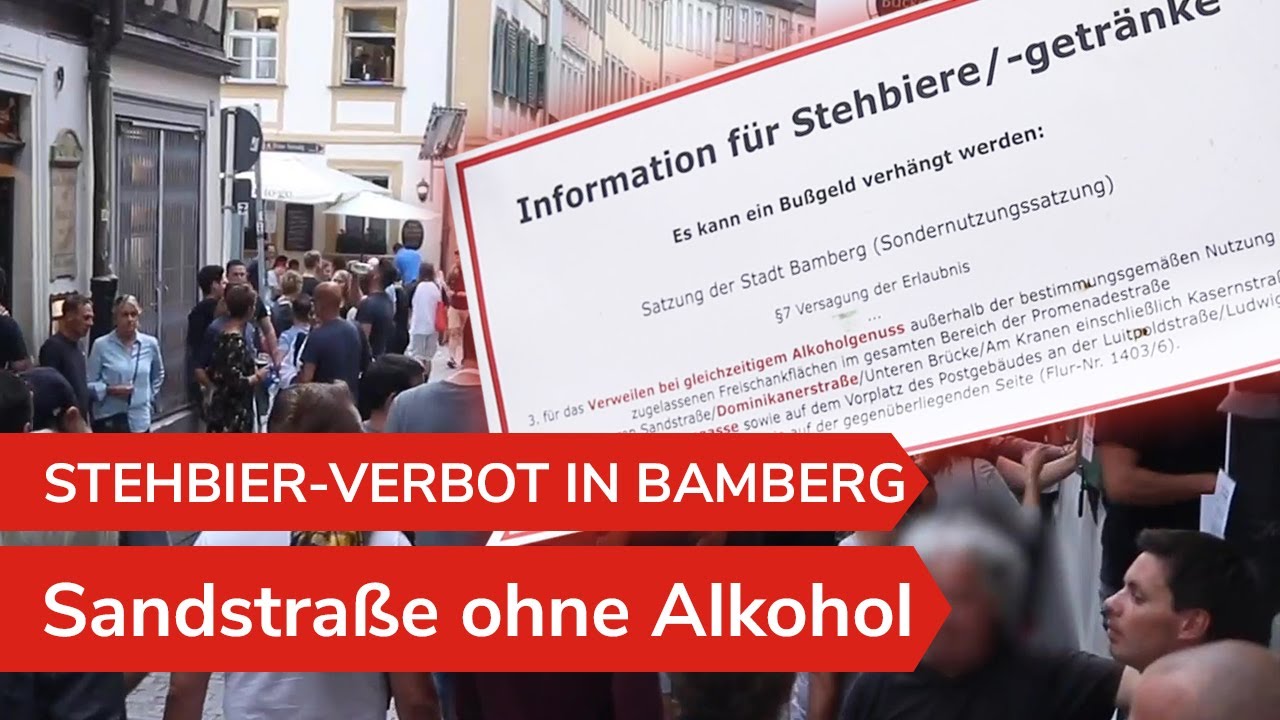 STEHBIER-VERBOT IN BAMBERG: Kein Alkohol in der Sandstraße nach 20 Uhr
