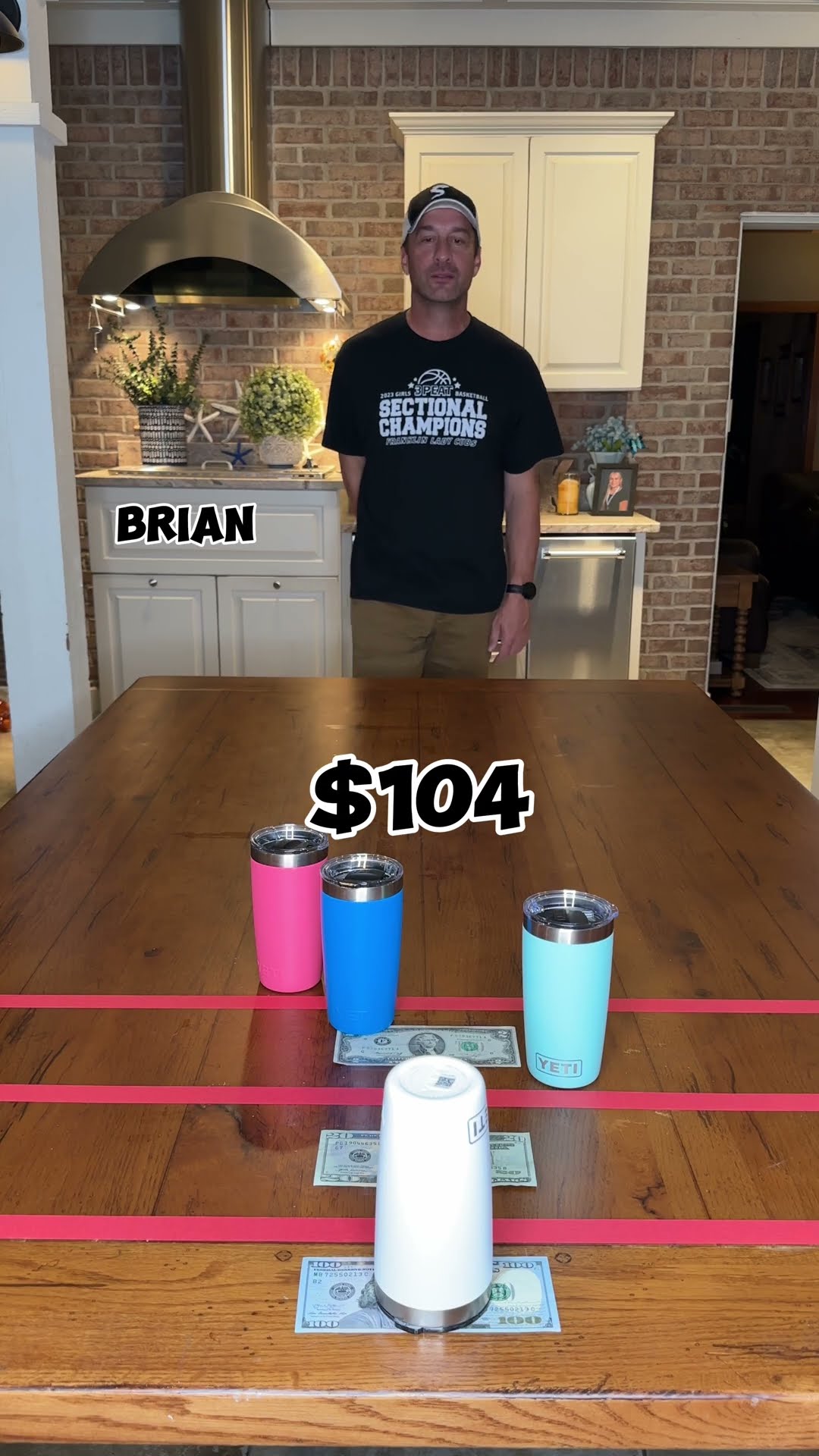 Does Brian have the best shot of the year??? #familyfun #trickshot