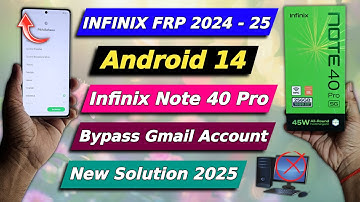 All Infinix Android 14 Frp Reset New Solution 2024 -25 / Infinix Note 40 Pro Bypass Google Account