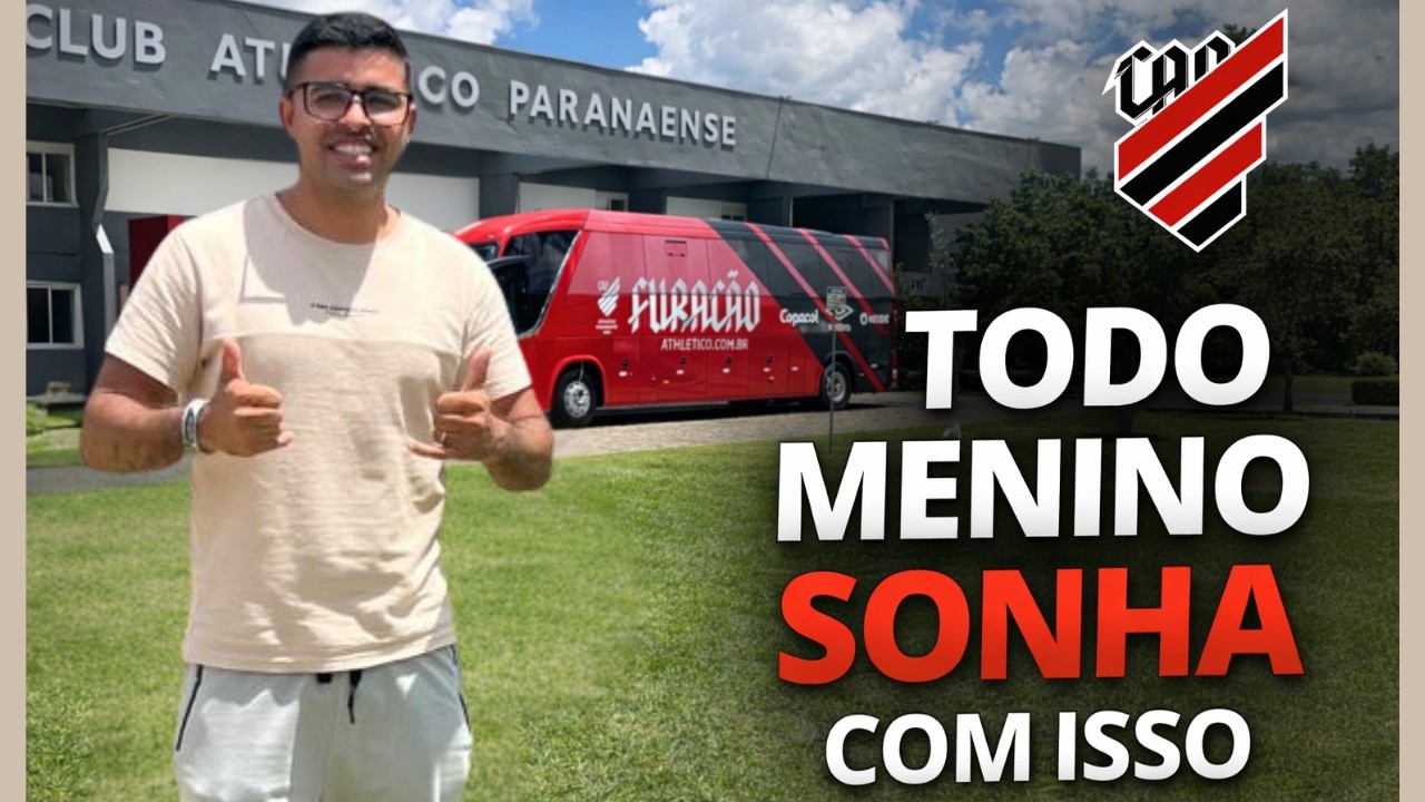 Fui no Ônibus Oficial do Athletico Paranaense até o CAT Caju! Tour Exclusivo 🔴⚫
