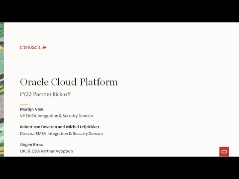 Oracle Cloud Platform Partner FY22 Launch Webcast - YouTube