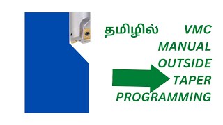 vmc manual outside taper programming/ தமிழில்/@MathsandTechnology34