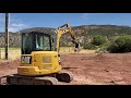 Digging House Footing Excavation cat 305 mini excavator and pouring concrete