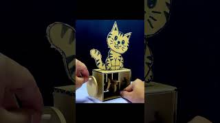 หุ่นแมว เคลื่อนไหวได้ | Cat Automata Cardboard