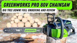 Greenworks Pro 80V Chainsaw 18" Bar | Unboxing, Review, and First Impressions