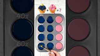 Navy Blue & Blush Pink Color Palette | Ocean Blue, Teal & Dusty Periwinkle #colormixing #satisfying