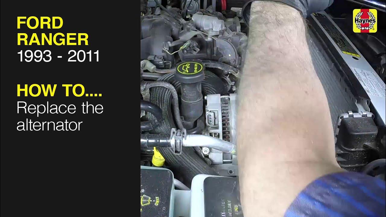 How to Replace the alternator on the Ford Ranger 1993 to 2011 - YouTube