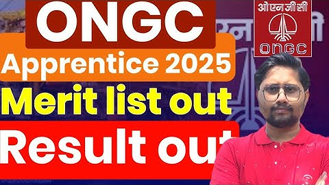 ONGC Apprentice Merit list 2025 out #ONGC ONGC apprentice document verification 2025 result out