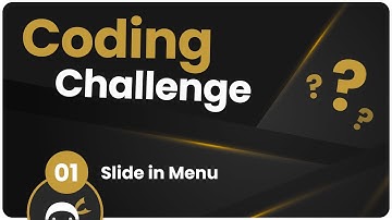 Coding Challenge #1 - Slide in Menu