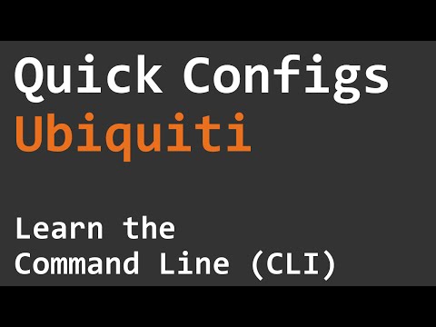 Quick Configs Ubiquiti - Learn the Command Line (CLI) Part 1