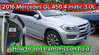 2016 Mercedes gl450 4 matic 3.0L transmission fluid add and fill without expensive tools Mercedes Transmission Fill Adapter