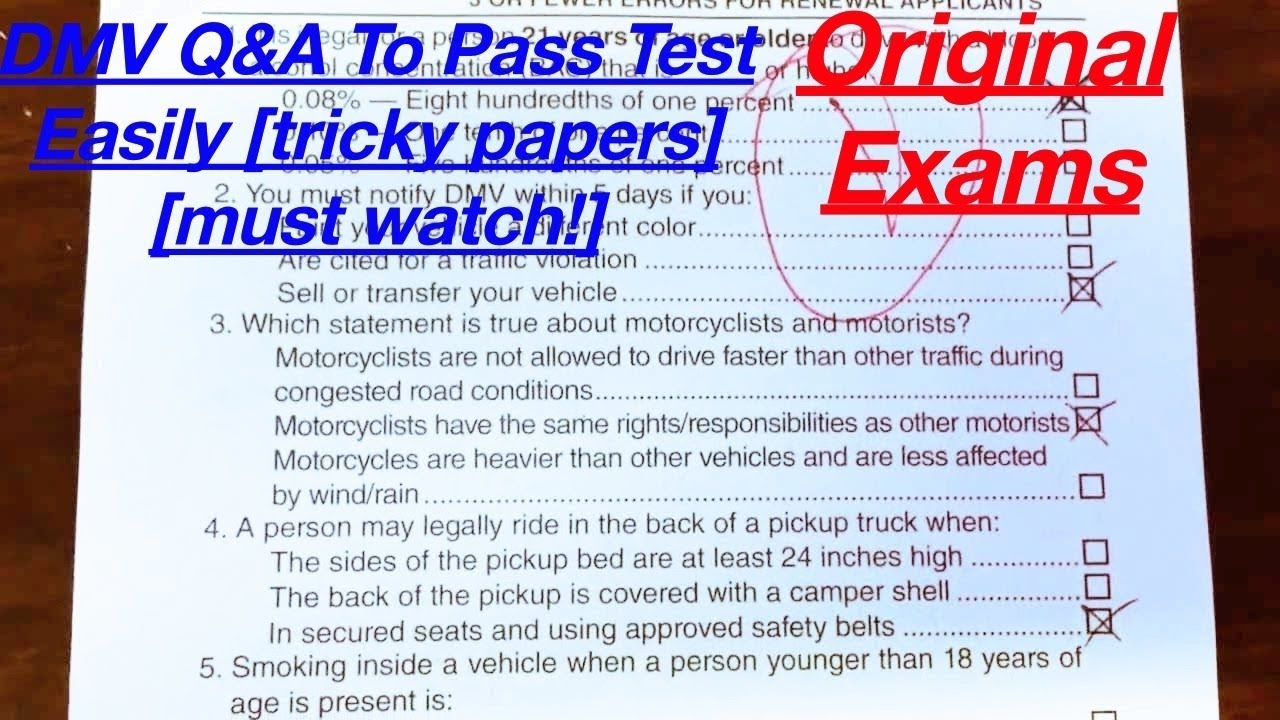 dmv practice test 2021 california