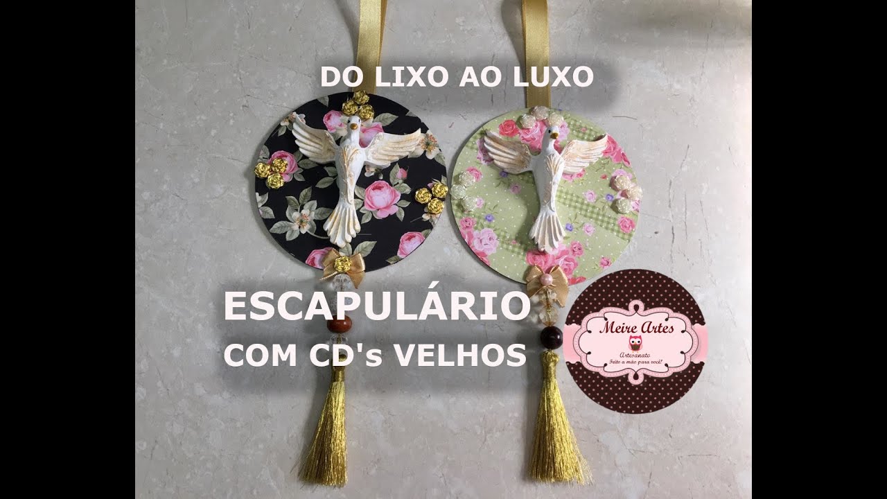 ESCAPULÁRIO FEITO COM CD's