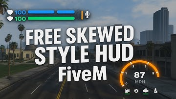 Free HUD script Fivem | New Skewed Style Feature | Qbcore & Esx