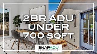 2BR ADU Under 700 Sqft - San Diego Multigenerational ADU - SnapADU