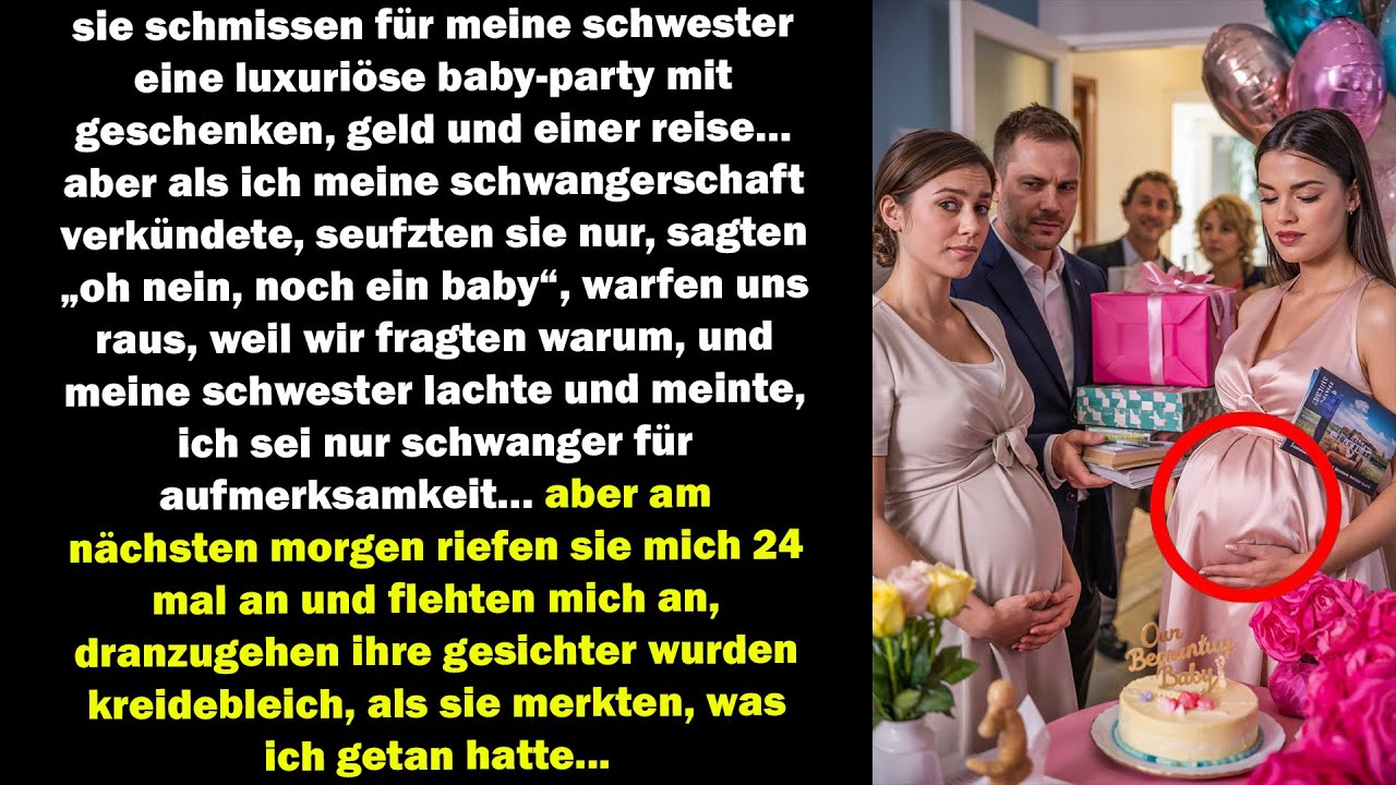 sie feierten meine schwangere schwester mit luxus mich warfen sie rausdoch dann riefen sie 24 mal an