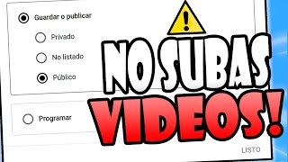 🚨⚠️JAMAS Publiques Videos de está FORMA!! - Errores al subir video