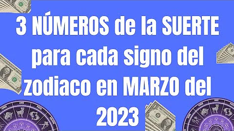 ¿Cuáles son los 3 números de la suerte?