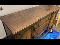 Saving a Damaged Jacobean Buffet with Milk Paint | Shackteau Interiors | Modern Farmhouse Furniture