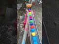 The ultimate marble run ☆ Long, transparent pipe & gutter slope combination course③