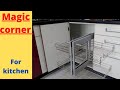 Magic corner ss basket for modular kitchen