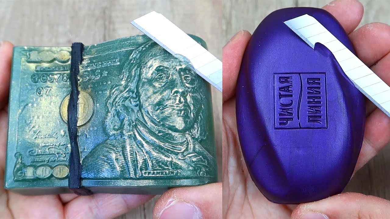 Relaxing Soap Cutting ASMR. Satisfying Soap and lipstick cutting. Corte de jabón - 600