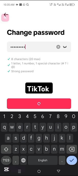 how can change TikTok I'd password |tik top pe pasward Kesy tabdeel kren| tik tok ka pasward