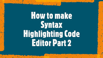 VB.Net How To Make Code Syntax Highlighting Editor in Programming Part 1
