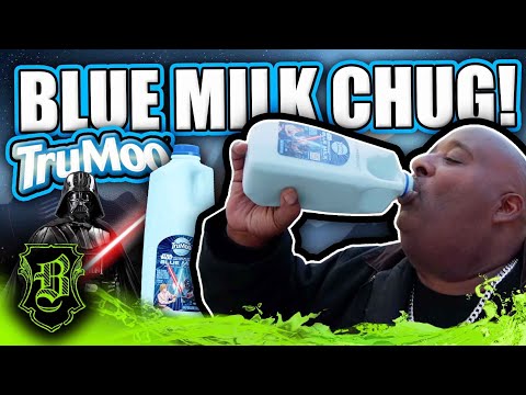 Chugging A 1/2 Gallon Of Star Wars Blue Milk