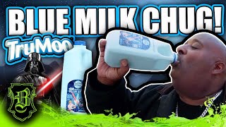 Chugging A 1/2 Gallon Of Star Wars Blue Milk