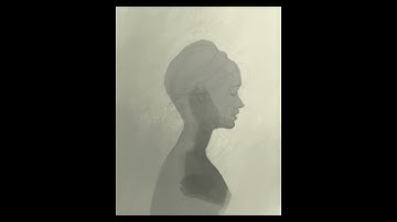 Time lapse. Sketching hair in Procreate