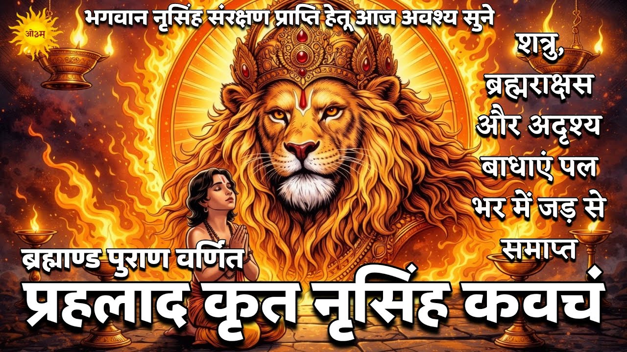 नृसिंह कवच ब्रह्माण्ड पुराण वर्णित प्रह्लाद कृत शत्रु व ब्रह्मराक्षस नाशक स्तोत्र Protection Stotra