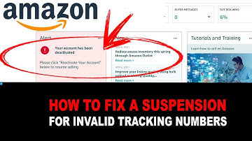 ✅ AMAZON ACCOUNT DEACTIVATED | How to FIX an Invalid Tracking Rate Seller Suspension