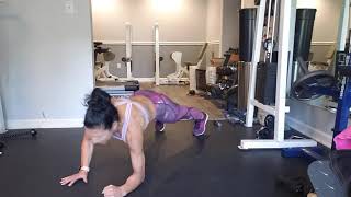 twisting plank w plank ups and pushup combo