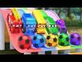 Color slide Playground Song | Ten In The Bed &amp; Itsy bitsy spider | Nursery Rhymes &amp; Kids Songs