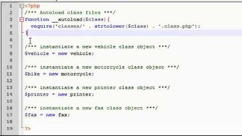 oop php autoload class