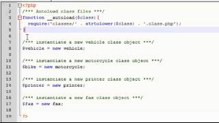 oop php autoload class
