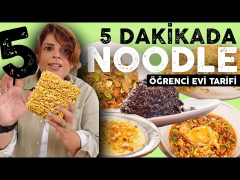 5 ve 10 lira Arası 🍜 Noodle ile 5 Dakikada Hazırlanan ⏩ 5 Doyurucu Öğrenci Evi Yemeği