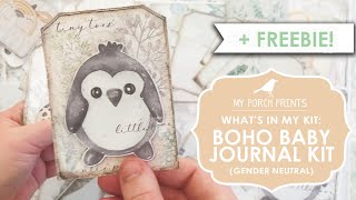 Boho Baby Junk Journal Kit | My Porch Prints | What's in My Kit | Digital Download | Gender Neutral