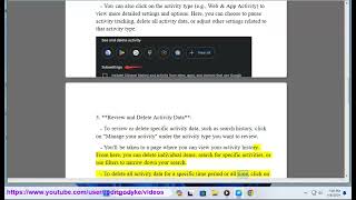Google activity: Access & Manage Google Activity Using Google Activity Controls