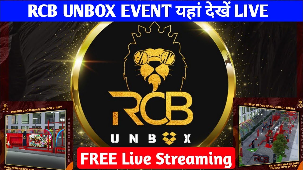 RCB UNBOX EVENT LIVE STREAMING🎦 YouTube