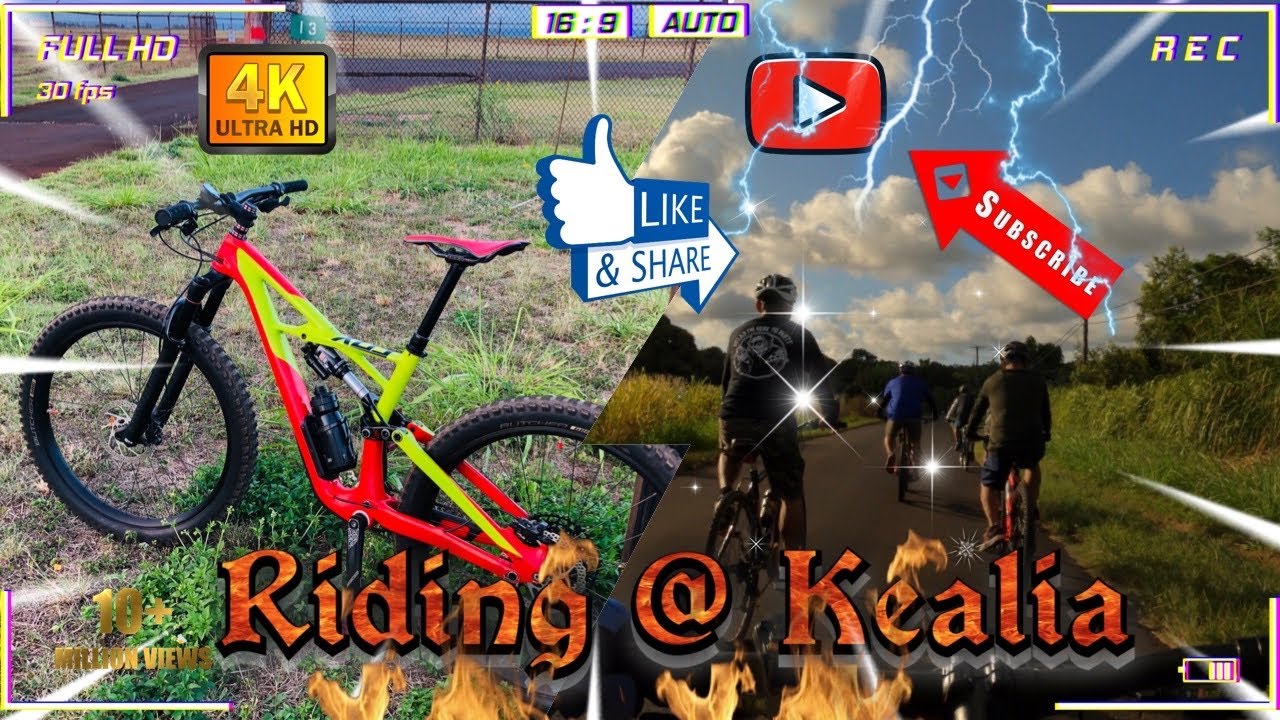 Riding at Kapaa Kealia Bike Path Kauai, Hawaii Enduro