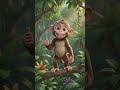 🐵 Hello Friends! I Am Monkey | Learn Animal Names in English | Kids Learning Shorts#viral#youtube