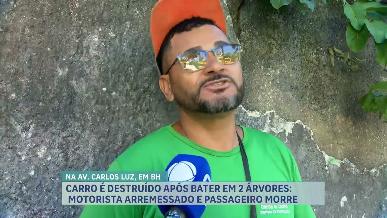 Homem morre em batida entre carro e árvores em avenida de BH